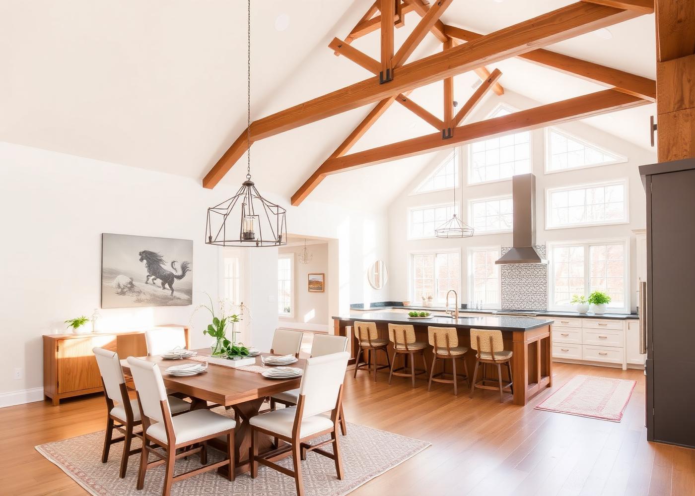 Vaulted-ceiling open concept renovation